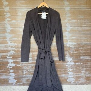 Barefoot Dreams NWT CozyChic Adult Robe Carbon Lounge Soft Stretch Womens S/M